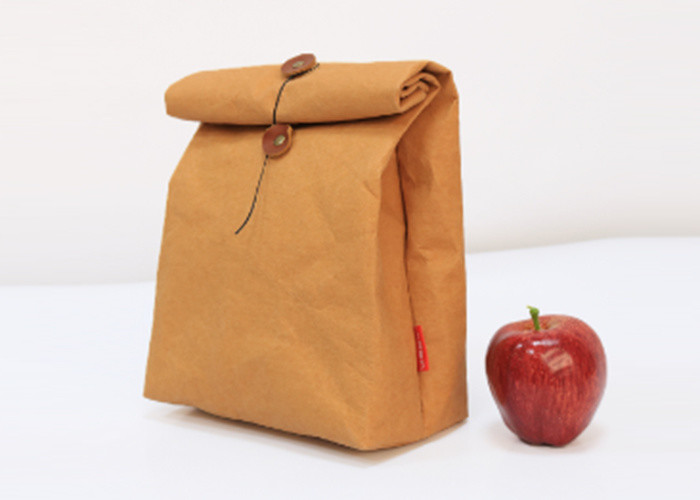 Reusable Insulated Lunch Cooler Bag Washable Kraft Paper Snack And Sandwich Bags