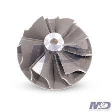 Quality Eliminated Surging Turbo Compressor Wheel 9 Bladed Extended Tip Reduces Visible Emissions for sale