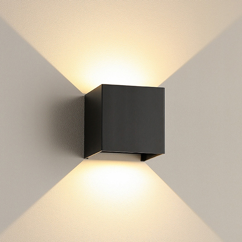 6w Exterior LED Wall Light Fixtures For House Garden IP65 100x100x100mm