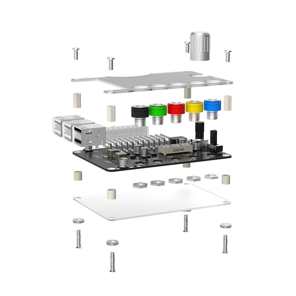 Efficiently Manage Power with ATX Power Supply Breakout Board and Acrylic Case Kit