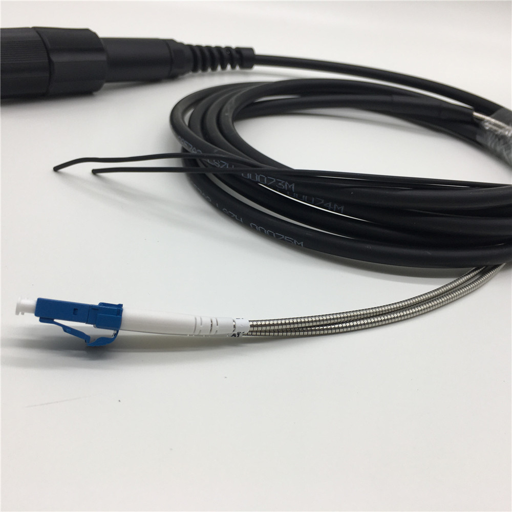 Outdoor Duplex Fiber Opitc Patch Cord PDLC-DLC Waterproof Single Mode