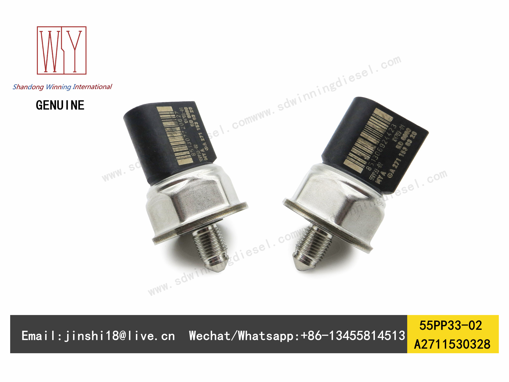 GENUINE AND BRAND NEW DIESEL FUEL RAIL PRESSURE SENSOR 55PP33-02, A2711530328