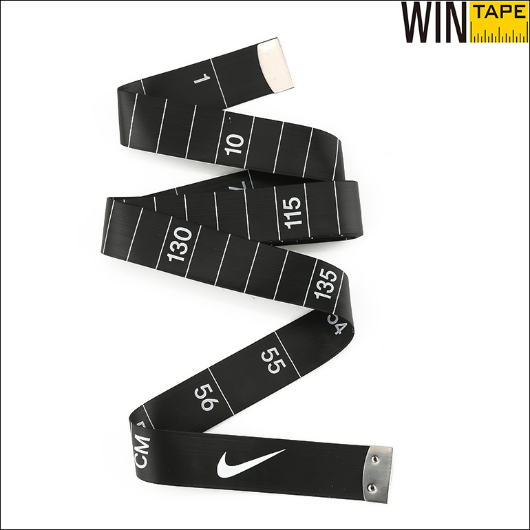 Wintape Black Flexible Tape Measure White Markings Polyethylene Fiberglass Centimeters Promotional Gift Measure Tape