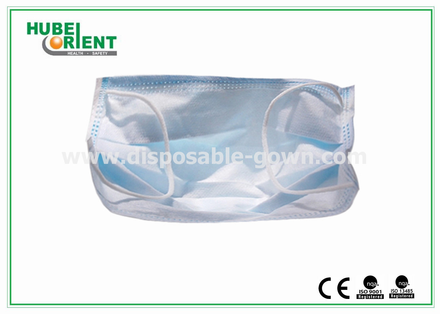 OEM 3 Ply Waterproof Earloop Disposable Surgical Face Mask