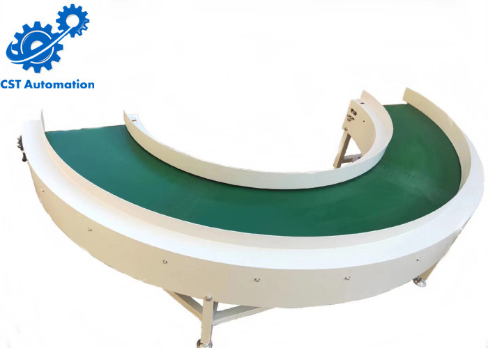 Assembly Line 180 Degree Belt Conveyor Q235 Carbon Steel Adjustable Speed