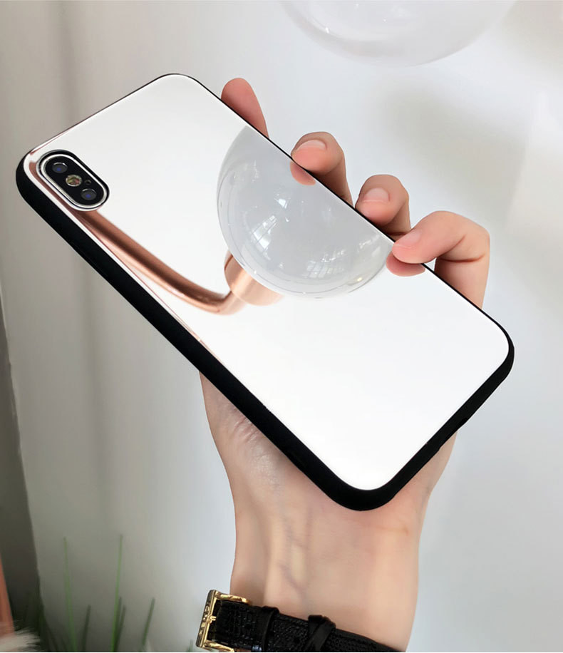 Girly Makeup Iphone 7 Plus Protective Case Electroplated Finish Mirror