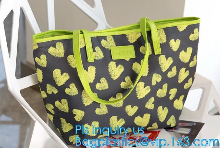 Portable Clothing Storage Shopping Bag Women Fashionable Travel PVC Beach Bag Female Casual Toiletry Shoulder Bags, carr