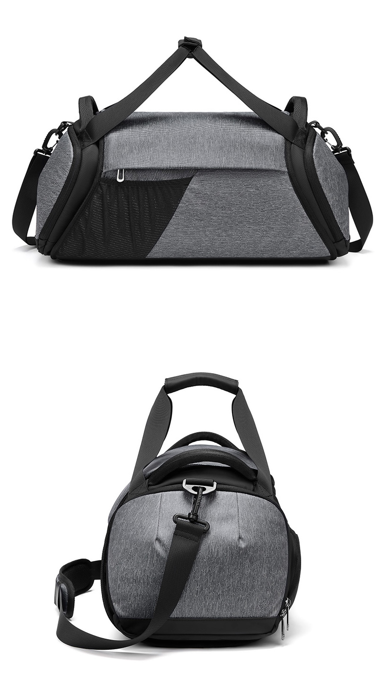 Solid Color Foldable Packable Duffel Bag Antifouling Multi Compartment