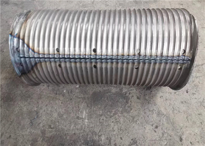 Plug Welded Crane Q355B Lebus Grooved Drum Sleeves Cut In Half With Flame