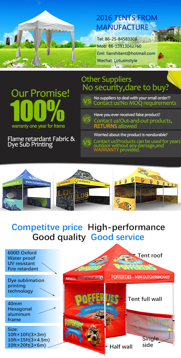 Anti UV Portable 3x3 Pop Up Marquee , Economical Custom Folding Canopy Tent