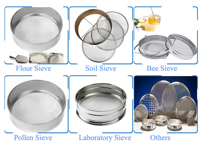 Three Interchangeable Soil Sieve Mesh 12mm 30cm Aperture Crimped Wire Mesh