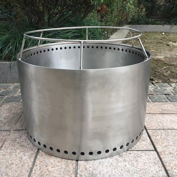 Smokeless Stainless Steel Camping BBQ Fire Pit 19.5 Inch Portable