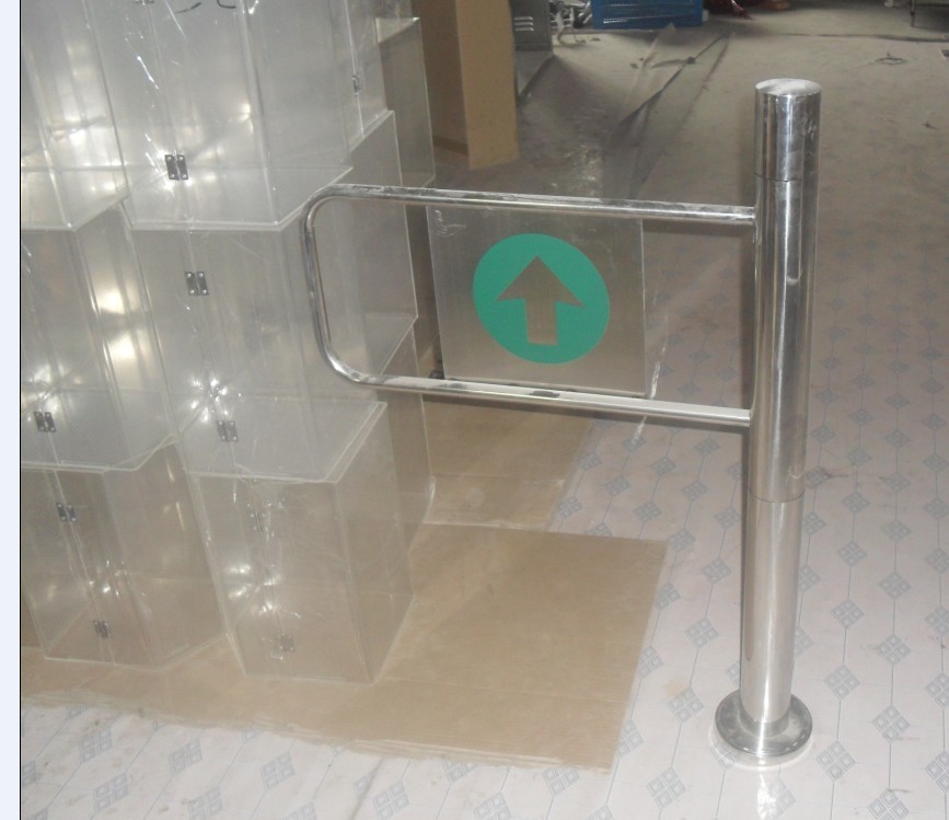 hotsales sales Dual Mechanical Swing Gate Supermarket Swing Gate Access Control Swing Barrier Gate Tunrstile QSJCKQ