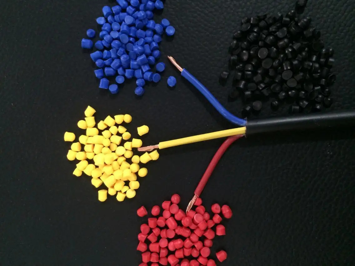 Shock Proof 85A ST2 90C PVC Granules Cable Insulation Tensile Strength 12.5Mpa