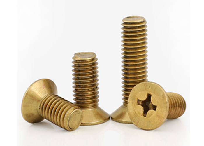 High-Quality M12 & M20 Brass-Plated Flat & CSK Head Machine Screw T1 T2 T3 Customisation