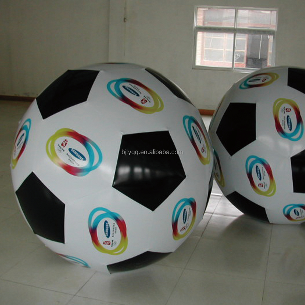 Flashing inflatable Helium waterproof led light moon planet balloon with sticks for christmas party event decorations