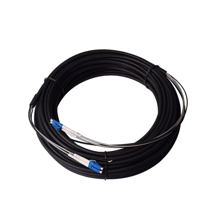 Duplex LC Connector Outdoor FTTA fiber Patch Cord with pulling eye