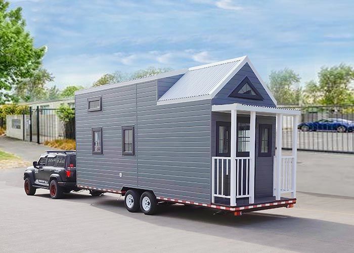 Modular Prefabricated Light Gauge Steel Structure Tiny House On Wheels With Trailer For Airbnb