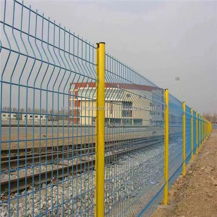 V Fold Welded Wire Mesh Commercial Fence Panel for 5.0mm Heat Treated Iron Wire Fence