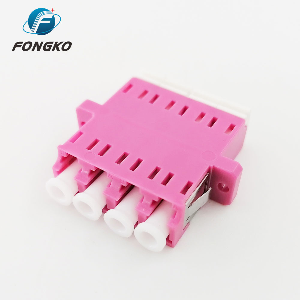 Rose Quad Lc To Lc Coupler Multimode OM4 Cable To Fiber Optic Adapter