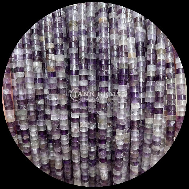 Natural Crystal Gemstone Rondelle Beads Drum Shape Loose Bead Strands for Party Gifts
