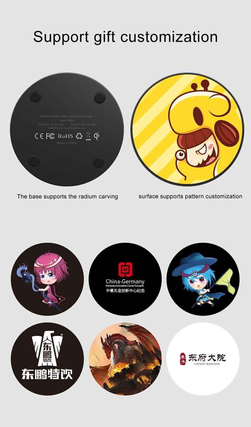 10W 15W OVP OCP Small Wireless Charger Gift For And Iphone