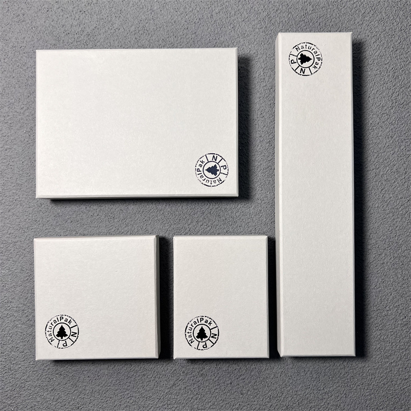 Logo Printed Paper Cardboard Jewelry Gift Packaging Boxes Custom Luxury Jewellery Storage Wedding Ring Earring Box