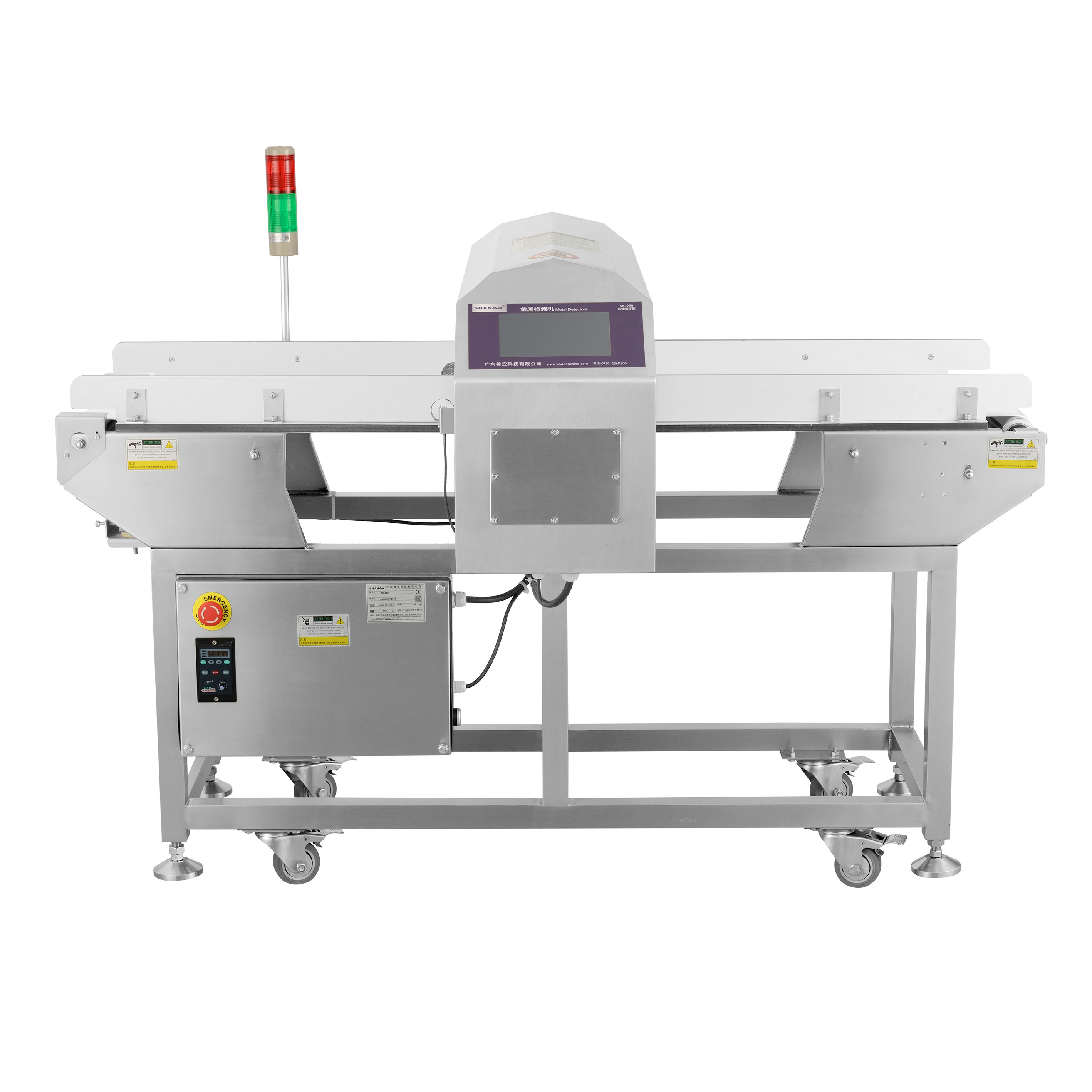 Digital Food Grade Conveyor Belt Type Metal Detector / Metal Detector In Frozen Food Industry