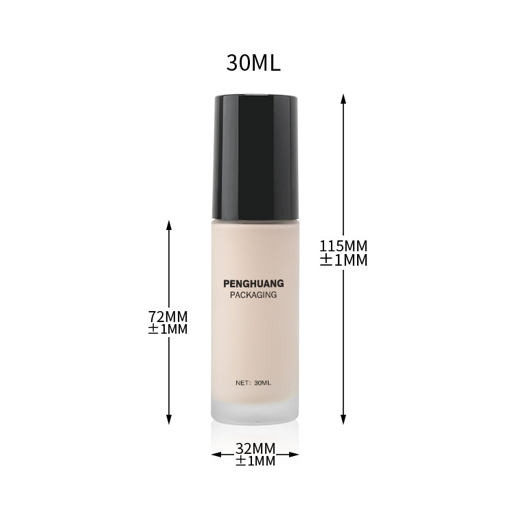 ODM 30ml Glass Empty Liquid Foundation Bottles With Pump Face Care Moisturizer