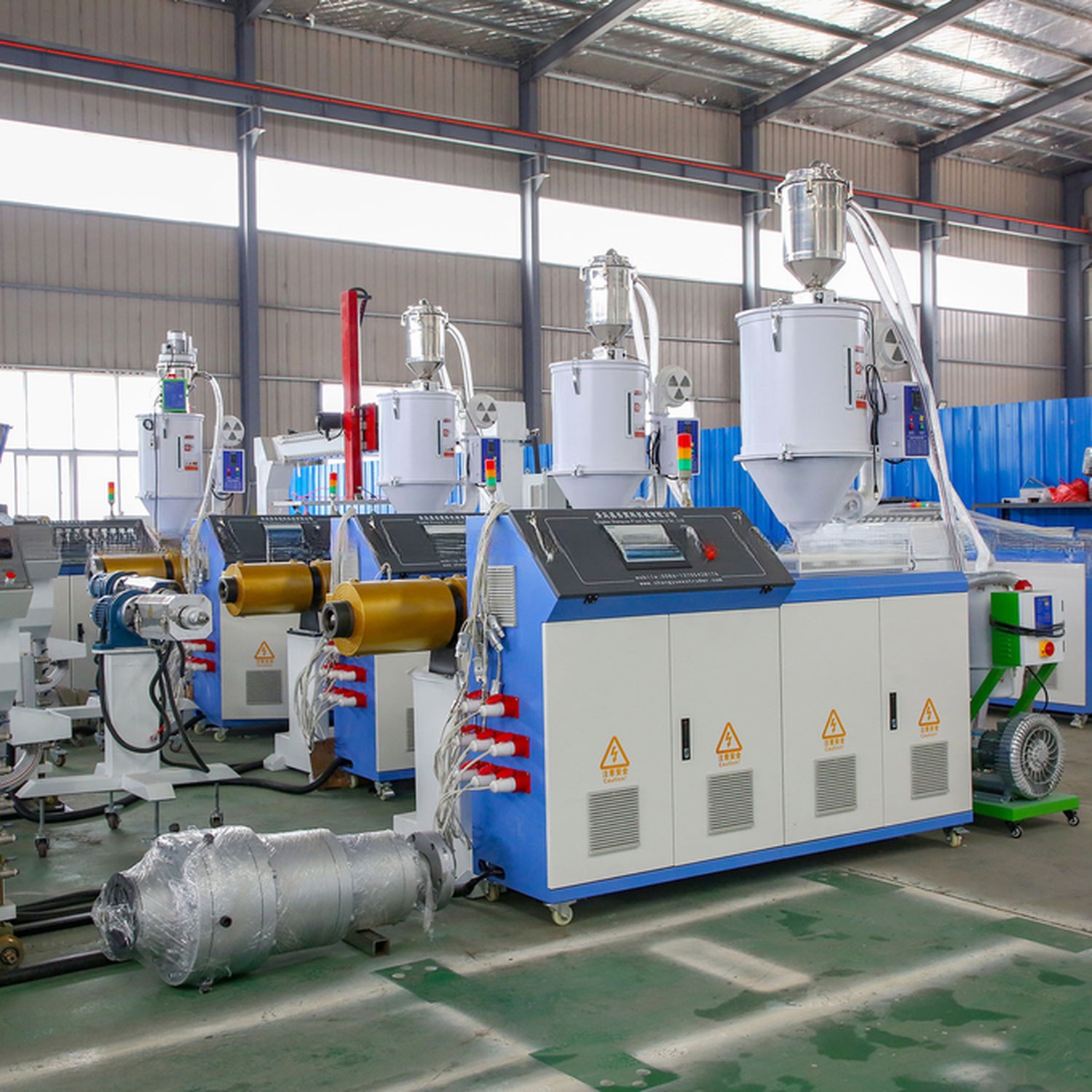 25M*2.5M*3.5M Plastic Coated Geo Strap Band Production Line Geo Strap Making Machine