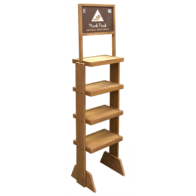 Skin Care Product Wood Display Rack For Facial Cleanser