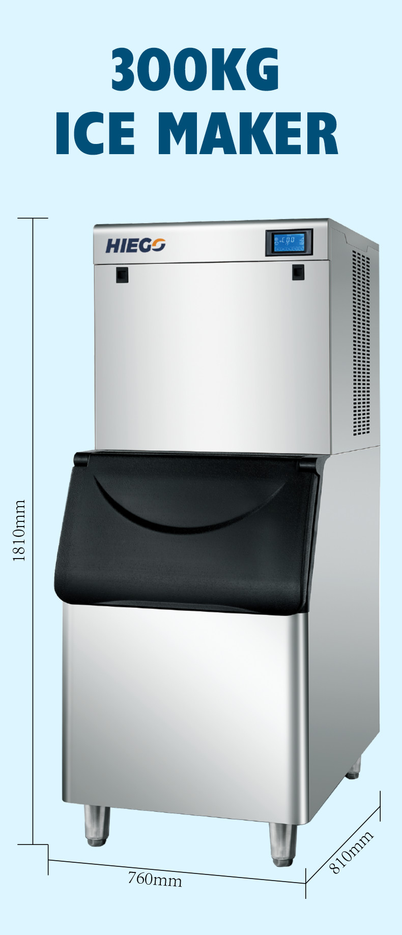 Air Cooling 300KG Automatic Ice Machine With Imported Compressor