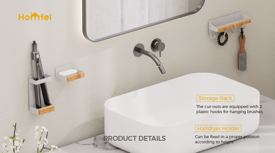 Wall Mounted Bathroom Rack Hook for Multifunction Household Magnetic Attraction Shower