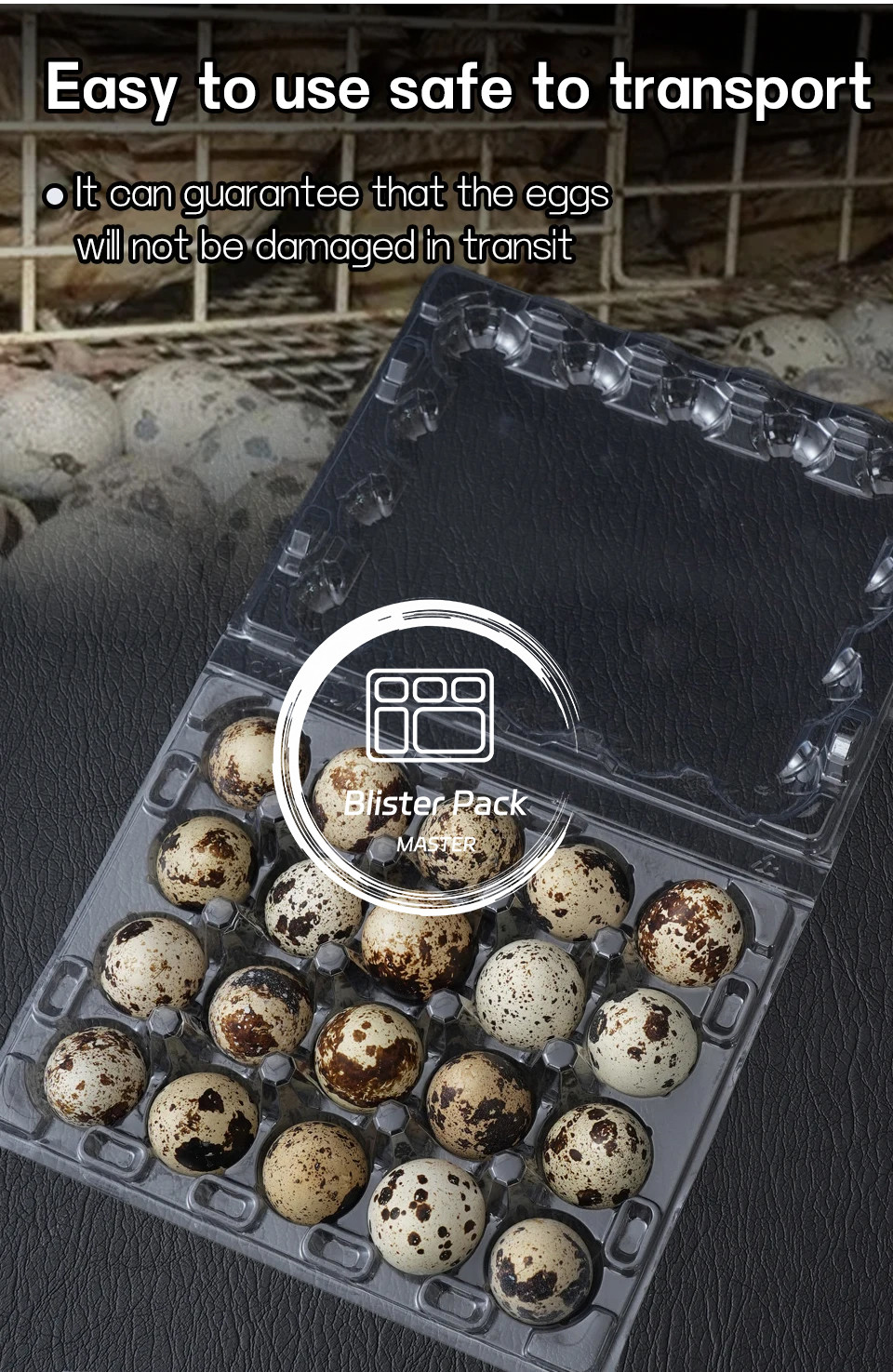 28 Hole Thermoformed Custom Clear PET Plastic Transparent Egg Blister Tray For Chicken Eggs