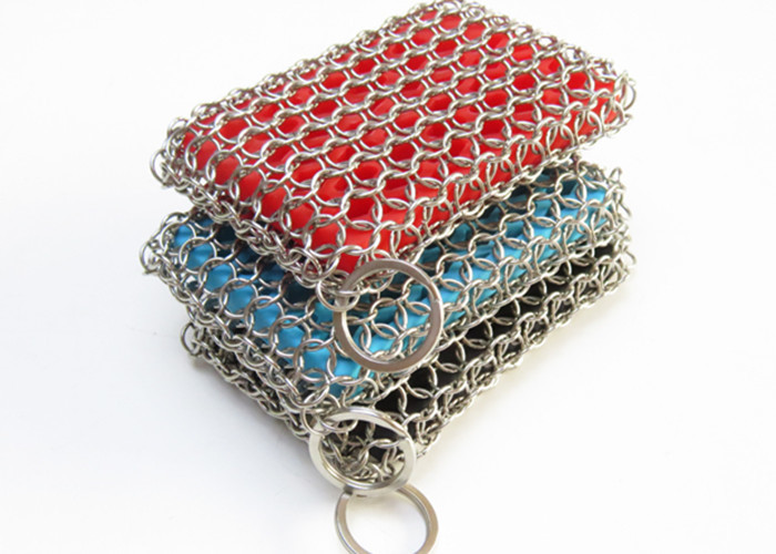 Stainless Steel Cast Iron Chain Mail Scrubber