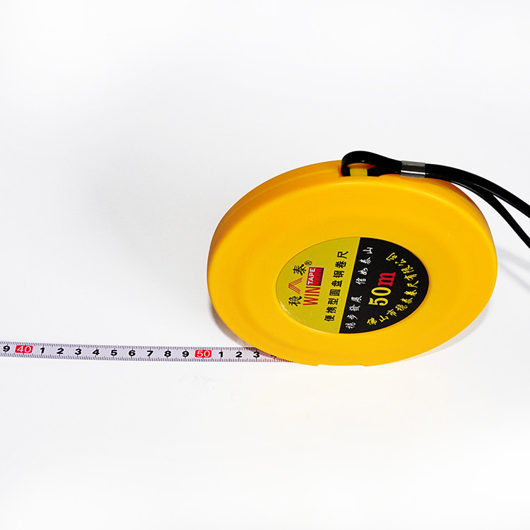 Wintape 50m 165ft Surveyor Metal Measuring Tape With Ergonomically Rewinding Handle For Construction
