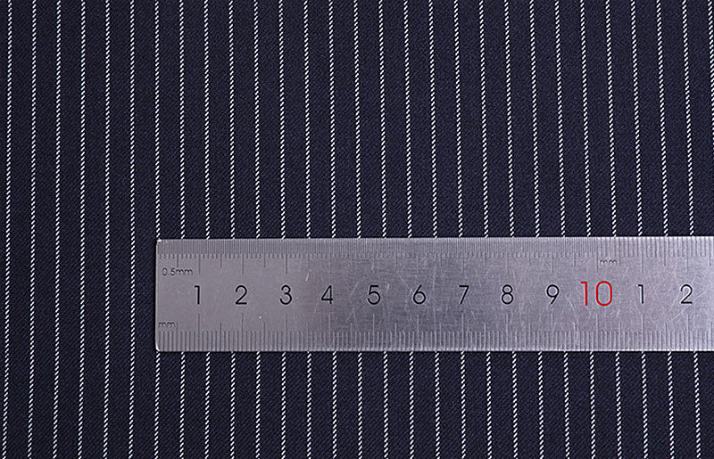 Business Men'S Suits Woven Stripe TR Suiting Fabric Viscose Polyester