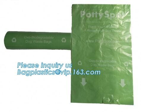 High Quality Eco-friendly Degradable Fashion With Printing Doggy Pet Dog Waste Poop Bags, Eco friendly pet dog waste poo