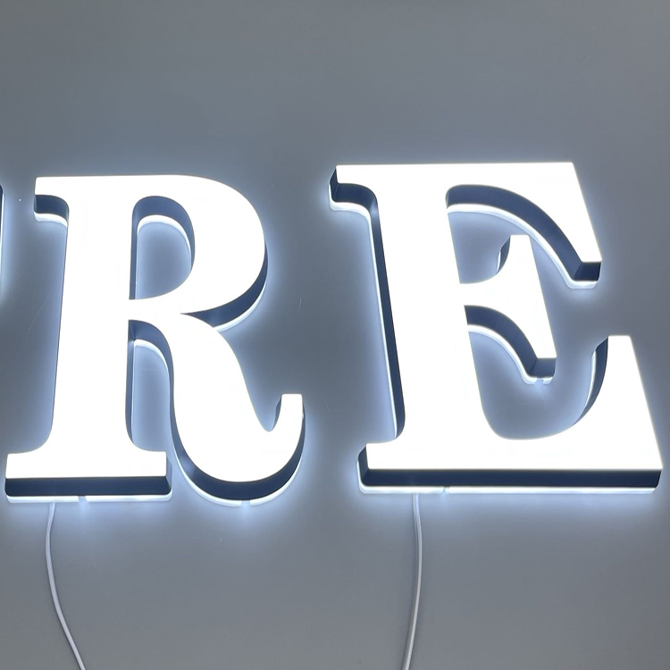 Waterproof Advertising Sign Led Luminous Acrylic Light Up Logo 3d Led Backlit Letter Sign
