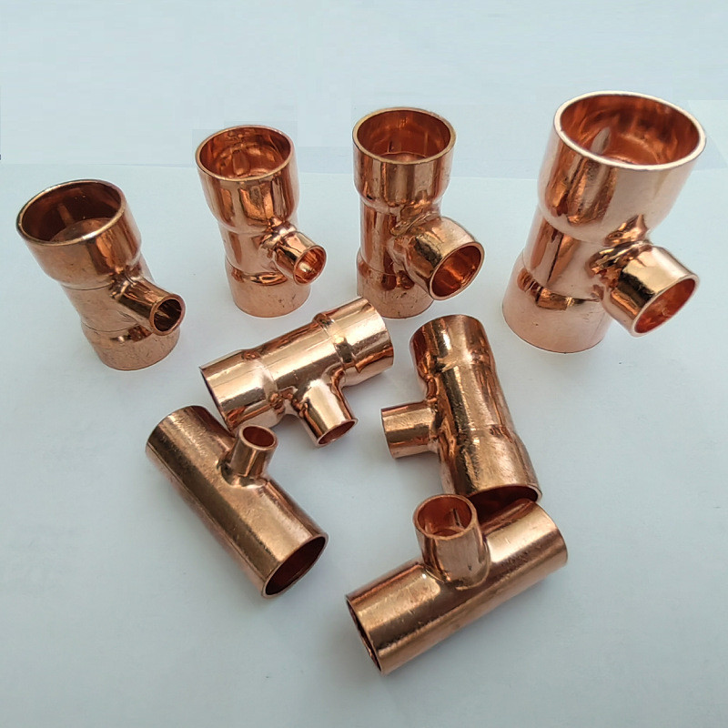 NXF GB/T17791-2017 ASTM B280 Standard TP2 C12200 C1220 Cu-DHP DN15-1500 SCH10S-SCH80 Copper T-Type Tee Joint