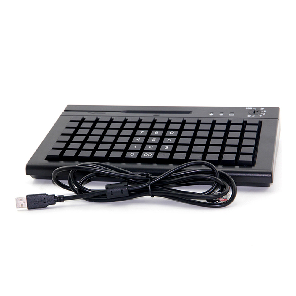 78 Keys Cherry MX Membrane POS Programmable Keyboard With Swipe Card Reader