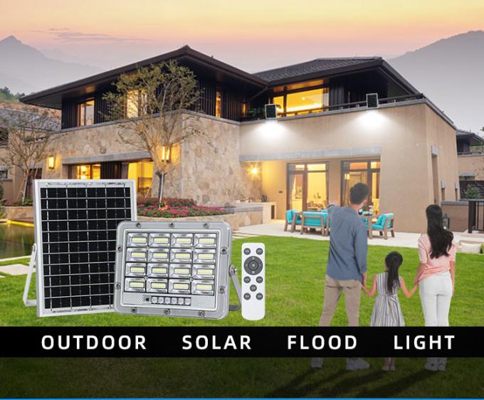 Ultra Slim Body Solar Powered Flood Lights High Lumen Led Chip 2700K IP65 0