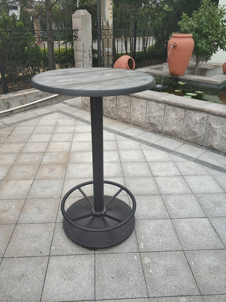 Hospitality Round Cast Iron Bistro Table base Dining Table leg Black Powder Coating