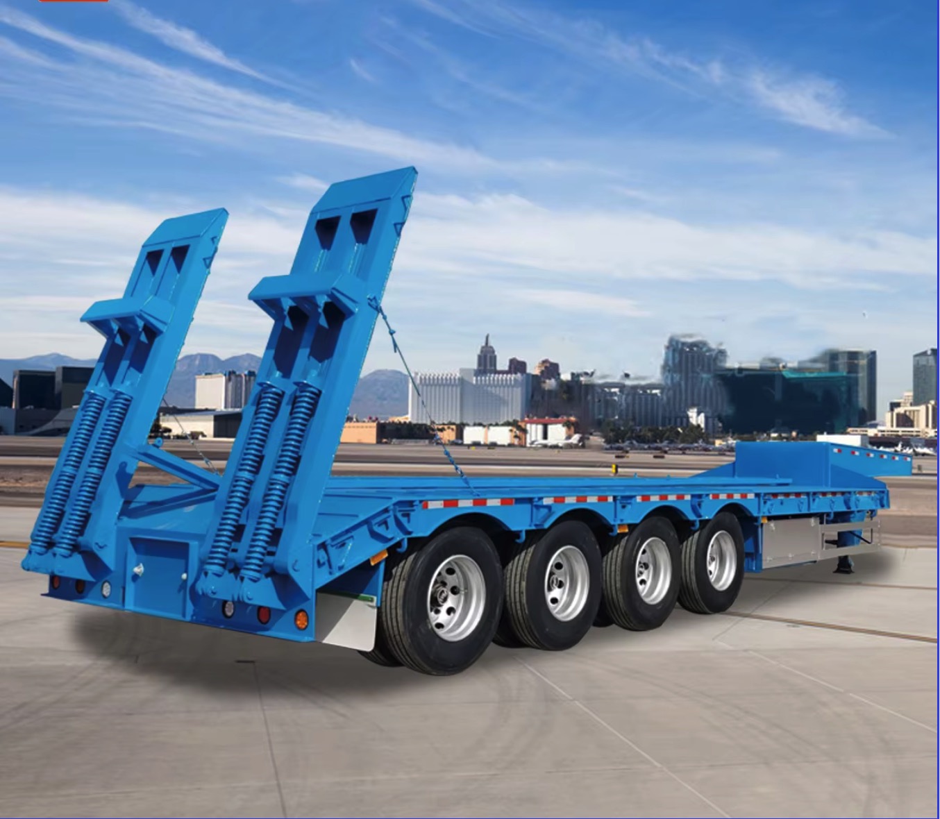 2 Line 4 Axle Low Bed Trailer 80-120ton Detachable Gooseneck Semi Truck Lowboy Trailer For Sale Malawi