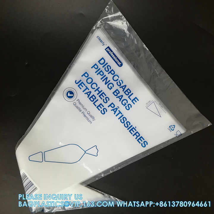 Food Grade Recycle Biodegradable Pastry bags, Piping Bags For Cake Decoration Triangular Shape Cellophane Bag