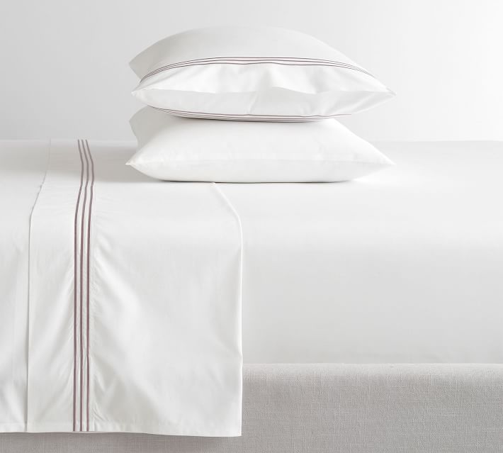 HotelHome 100% Cotton Embroidered Duvet Cover Bedding Set 4 Piece Single Double Queen King