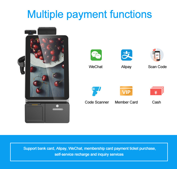 24 32 Inch Self Service Payment Ordering Kiosk For Fast Food McDonald'S KFC Restaurant