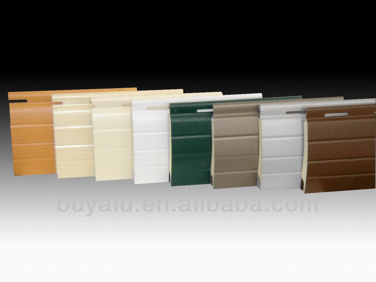 Different Size Aluminium Roller Shutter Slats Different Color Foam Filled Roller Shutter Slats