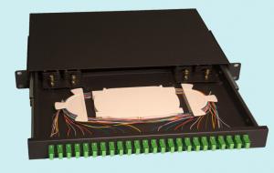 China Slidable Frame Fiber Optic Distribution Terminal Box Rack Mount 12~96 Port on sale