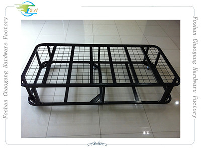 Durable Heavy Duty Metal Mesh Bed Frame , Iron Tube Platform Foldable Bed Base